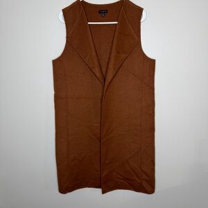 Talbots Rich Brown Carmel Vest Duster Size S